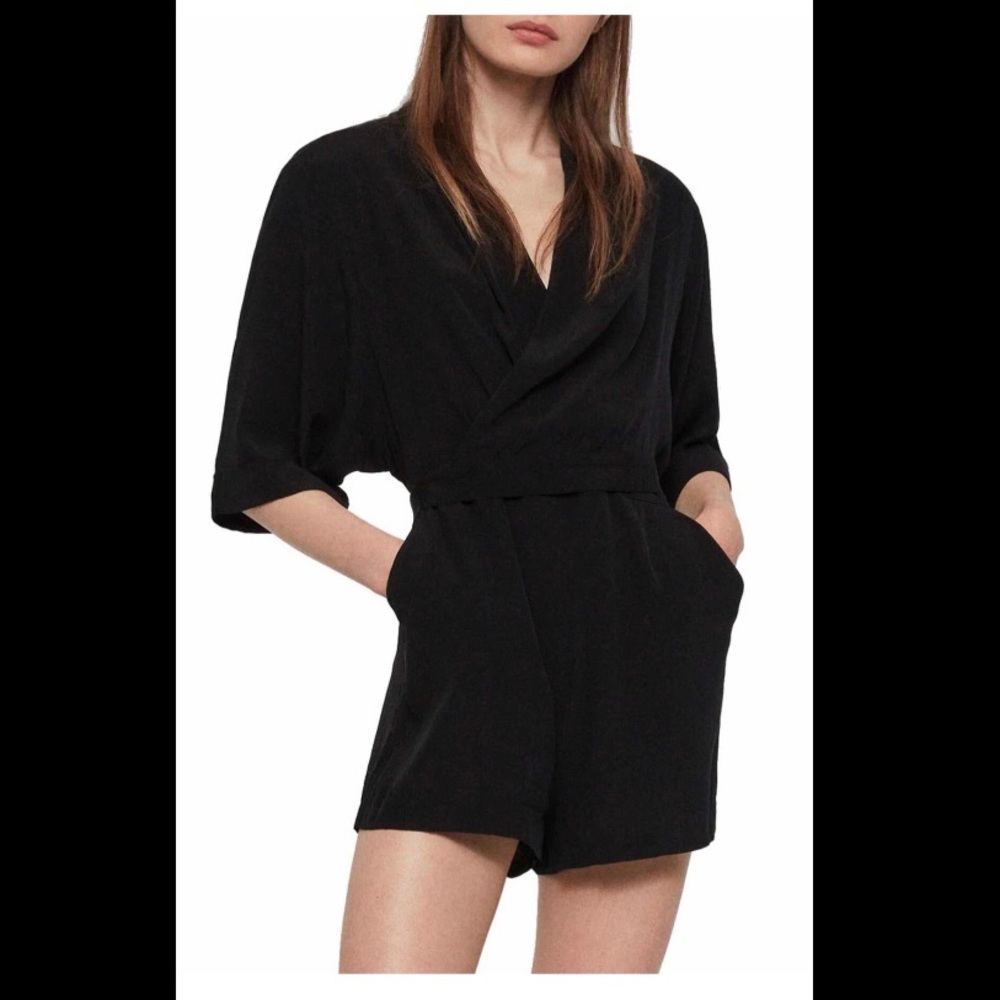 ALLSAINTS Black Laurel Playsuit